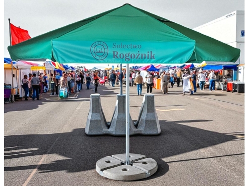 Parasol ogrodowy z nadrukiem nazwy jednostki samorządowej